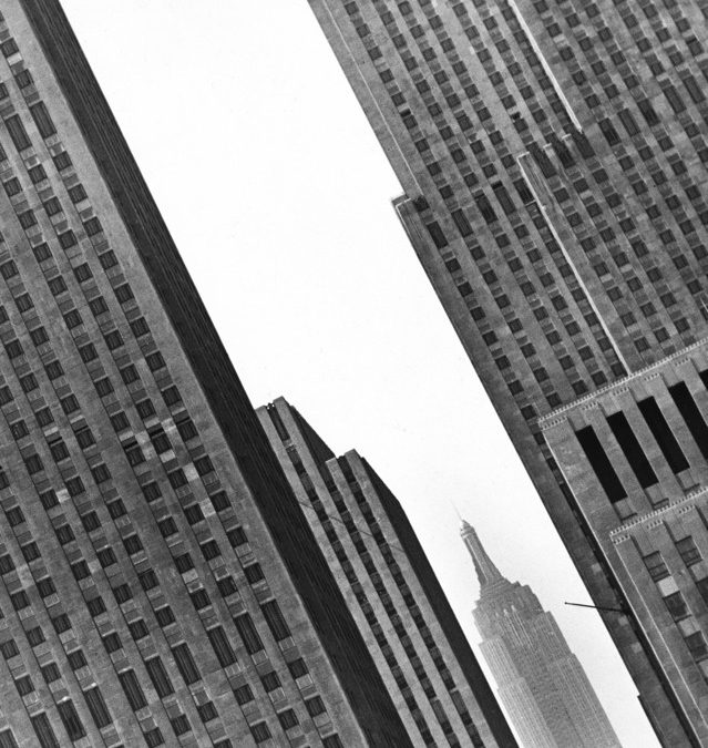 Fred Stein - Empire State Through Skyscrapers, 1942