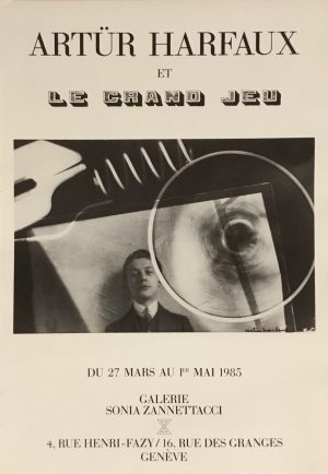 Athür Harfaux et le Grand Jeu : affiche exposition 1985