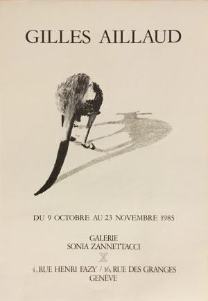 Gilles Aillaud : affiche exposition 1985