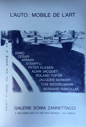 L’auto : Mobile de l'art : affiche exposition 1989