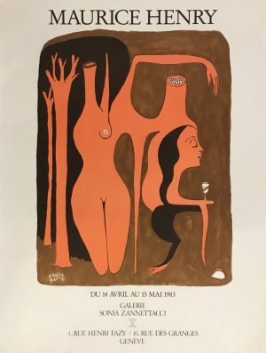 Maurice Henry : affiche exposition 1983