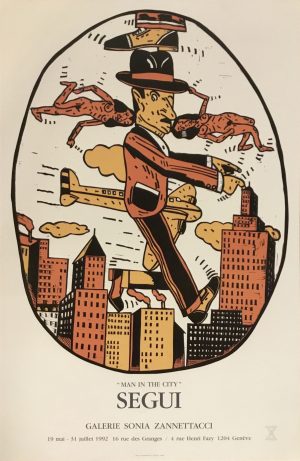 Seguí : affiche de l'exposition Man in the City, 1992